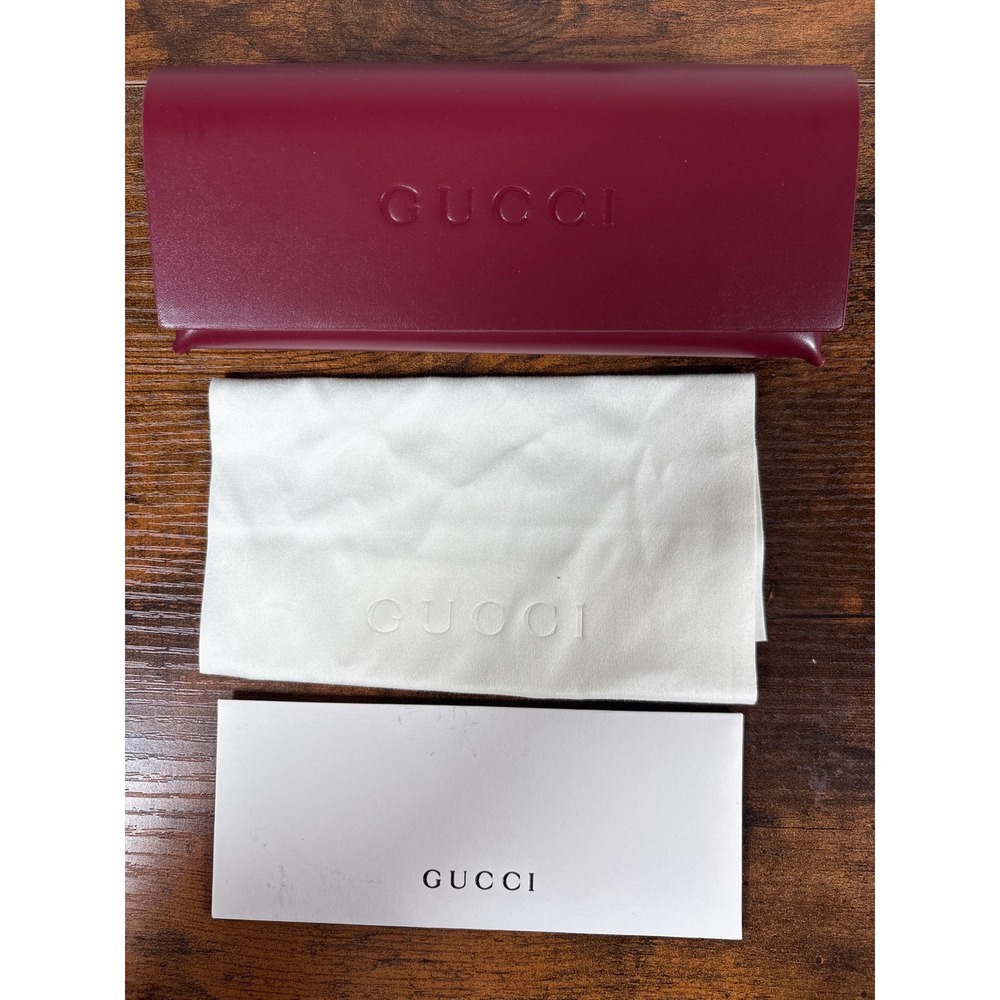 Gucci GG1571S 003 Light Blue Rectangular Sunglasses Cutout Logo XL Made in Italy - Picture 10 of 10